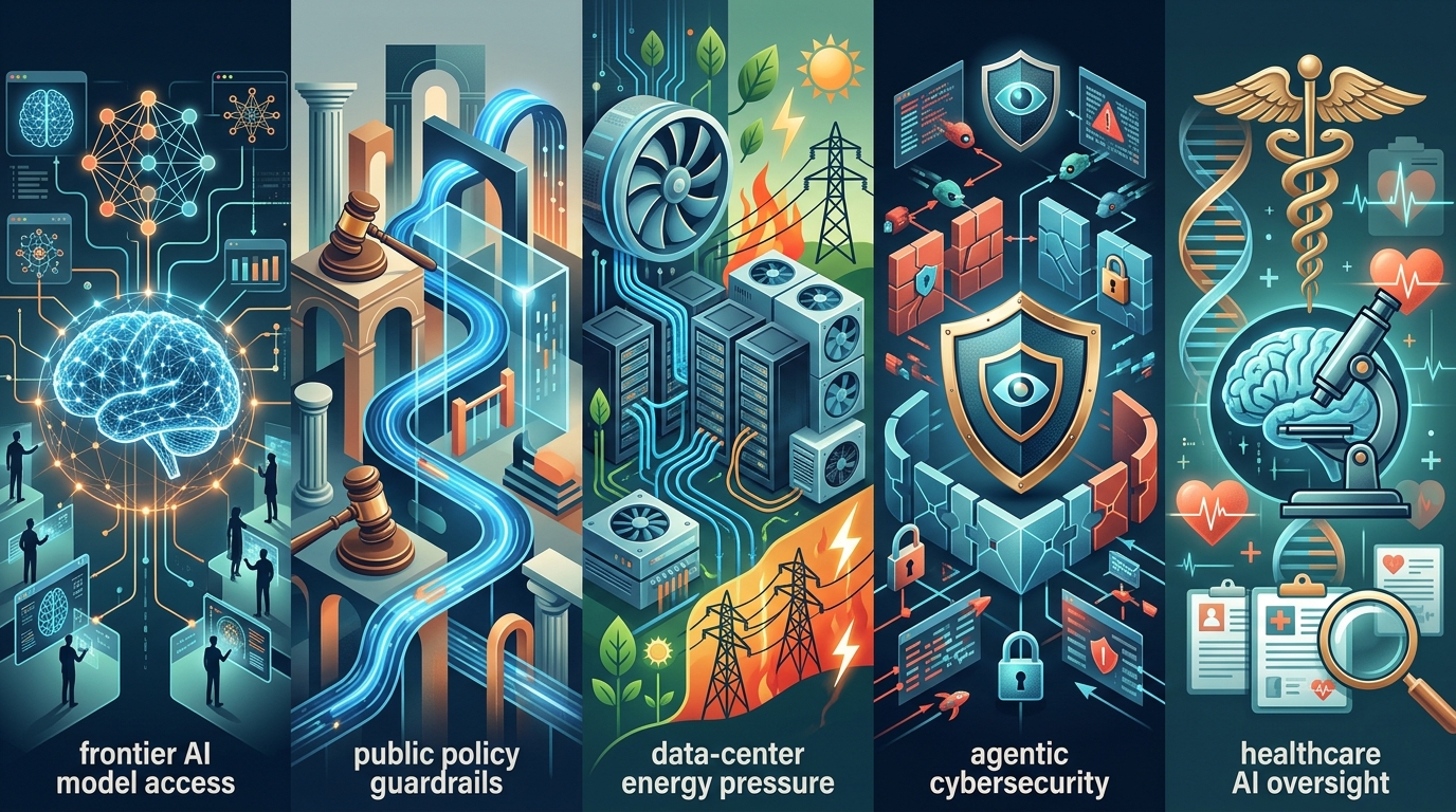 Abstract technology pattern representing AI governance and infrastructure