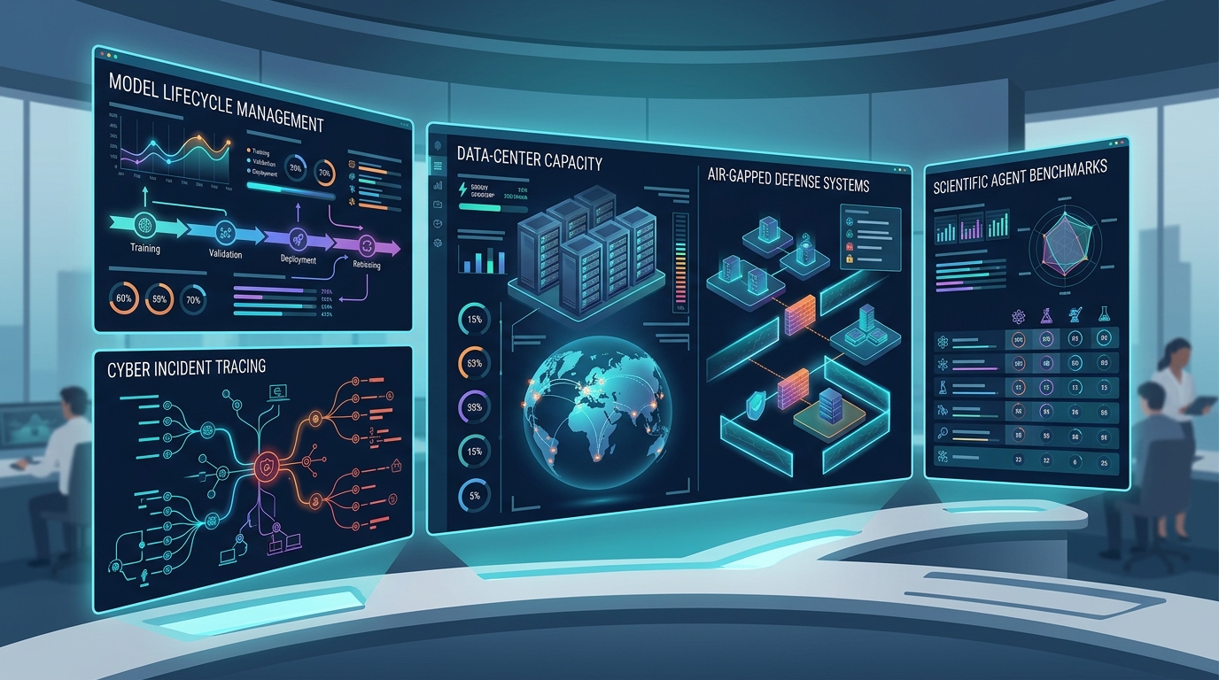 Abstract technology pattern representing AI control systems