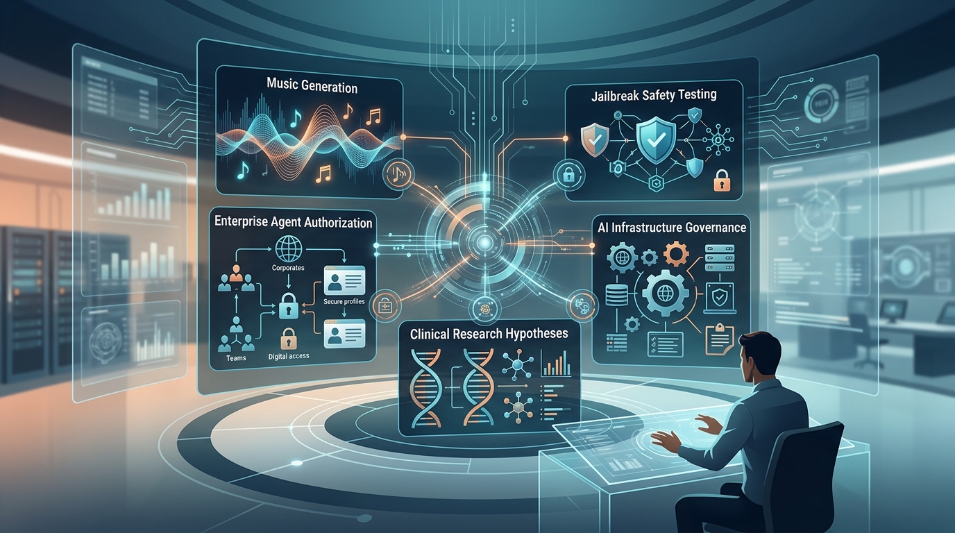Abstract tech pattern representing AI control plane and workflows.
