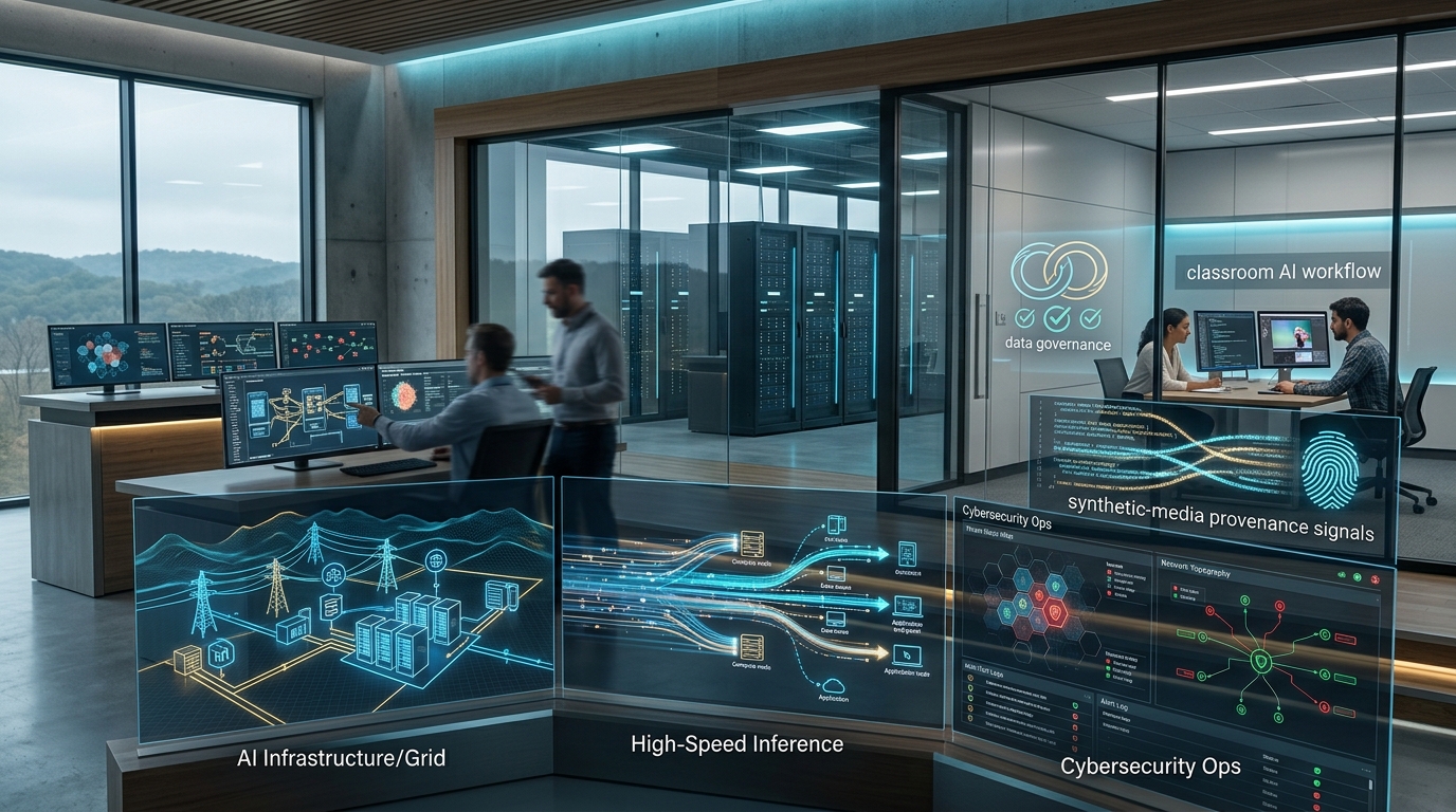 Abstract technology pattern representing AI infrastructure