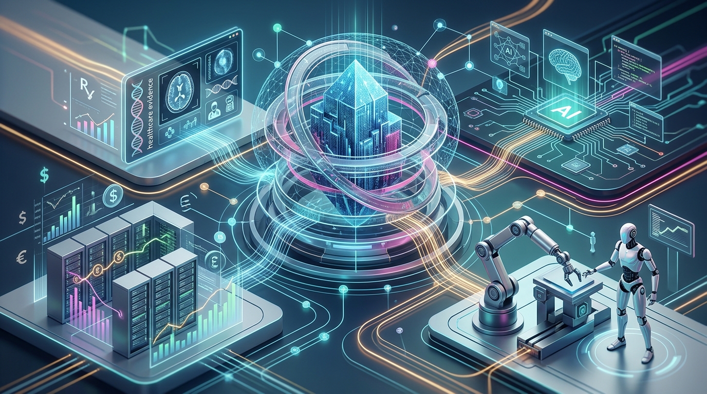 Abstract technology pattern representing AI scaling and infrastructure.