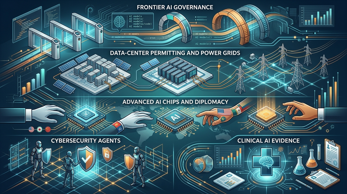 Abstract tech pattern representing AI infrastructure, compute networks, and governance systems.