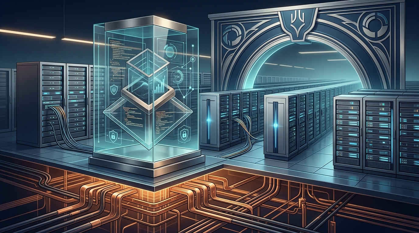 Abstract technology pattern representing AI governance and infrastructure